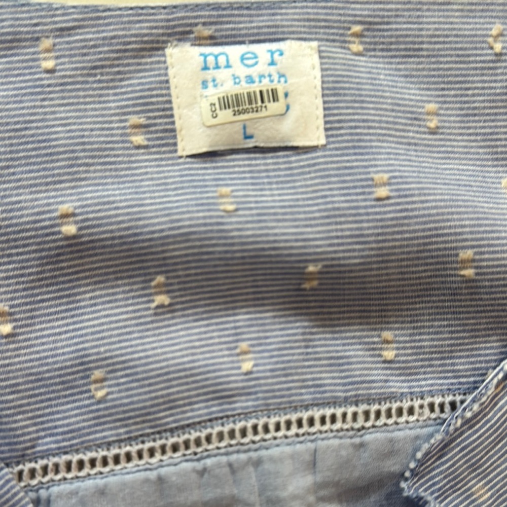 Blue Gray Empire Waist Sundress with Ruffles - Picture 2 of 4